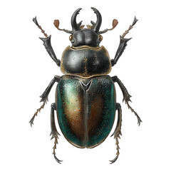 stag beetle vintage natural history illustration