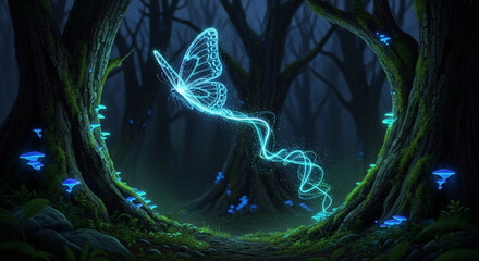 abstract fractal background with space