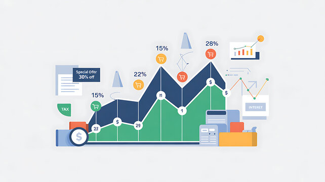 vector infographic template with graph
