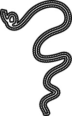 Obraz premium Line doodle with dotted bold. Decoration fun for children, party