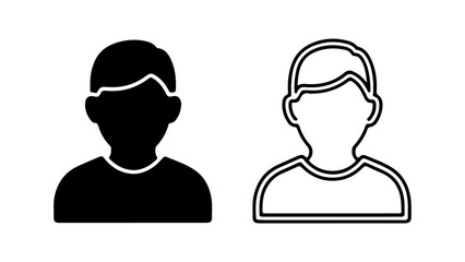 Man profile icon with transparent background