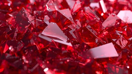 Abstract Red Glass Shards A Captivating Close-Up