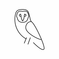 Line art illustration of owl