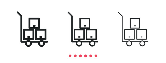 Shipping icon. Thin line icon vector