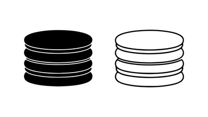 Stack of coins with transparent background