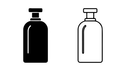 Spray bottle outline with transparent background