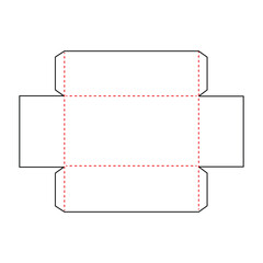 Packaging box die line template