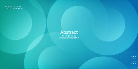 Blue Teal Abstract Circle Background with Gradient Shapes and Modern Design. Suit for banner, web, brochure, pamflet and presentation