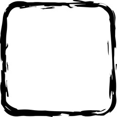 Squares drawn frames with brush and ink