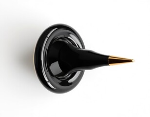 Old fashioned metal horn isolated on white background retro loudspeaker illustration