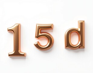 3D golden number one holiday celebration design