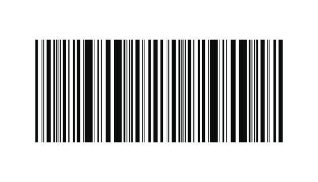 Abstract Black and White Barcode Pattern