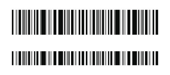 Generic Barcodes Black on White Background