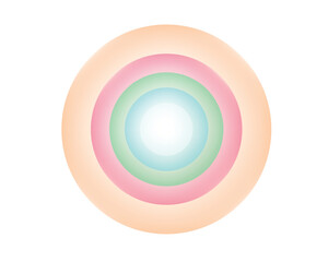 Abstract Pastel Concentric Circles Design Graphic