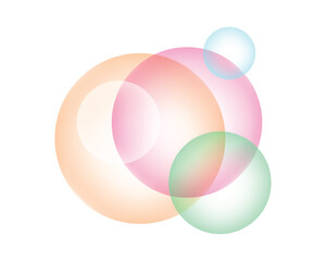Overlapping Pastel Spheres - Modern Abstract Art
