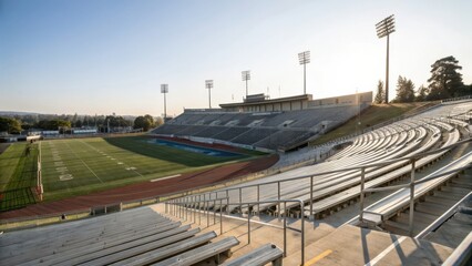 Obraz premium Empty Stadium Seats: Awaiting the Game