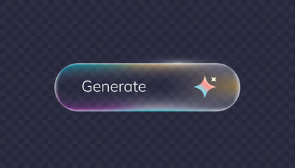 Glassmorphism Generate Button Neon Effect ©  MVectors