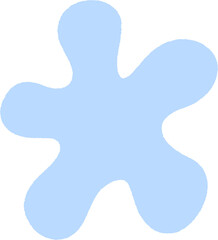 Blue Paint Splash Blob – Modern UI Sticker Accent, Transparent PNG