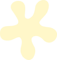 Cream Neutral Splash Blob – Minimal Sticker Shape, Transparent PNG
