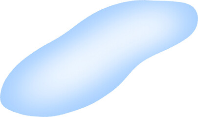 Blue Gradient Wide Blob – Abstract Header Banner Background, Transparent PNG