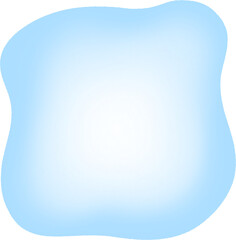 Blue Gradient Wide Blob – Abstract Header Banner Background, Transparent PNG