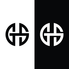 GHS Letter Monogram Logo Design Vector, Stock Vector.