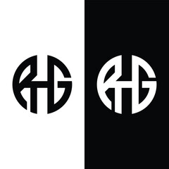 Letter RHG Circle Monogram Logo Icon Design. Stock Vector - Illustration of creative, letter.