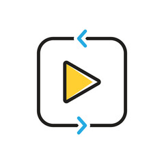 Multi color icon for repeat