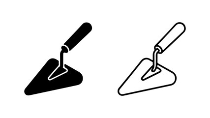 Trowel tool outline with transparent background
