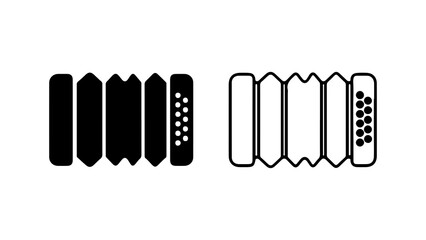 Accordion instrument with transparent background