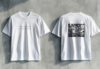 Artistic T-shirt Mockup Design Showcase Psd