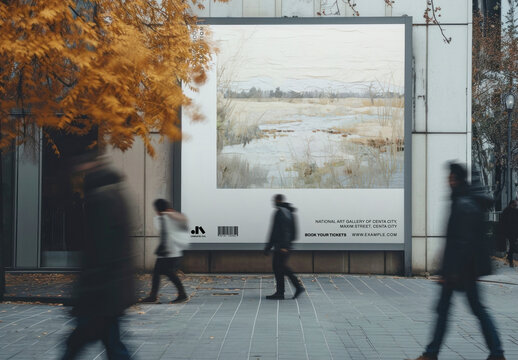 Urban Art Gallery Advertisement Mockup Psd