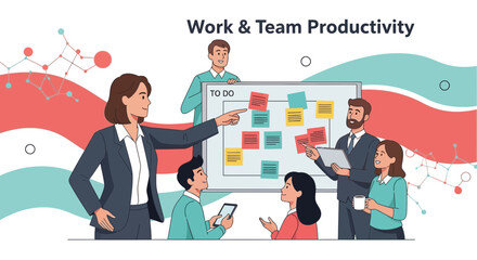 Team Collaboration Showcasing Efficiency and Productivity for Achieving Business Goals