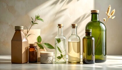 a set of transparent containers