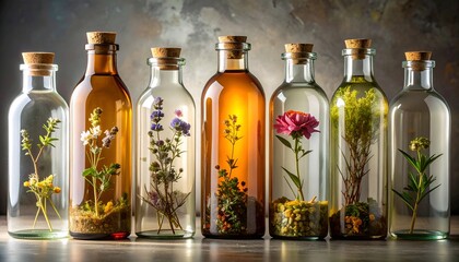 a set of transparent containers