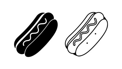 Hot dog icon with transparent background