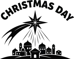 Celebrate christmas day with a festive illustration of nativity scene