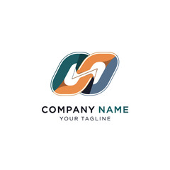 Modern Abstract Logo Design with Interlocking Shapes.