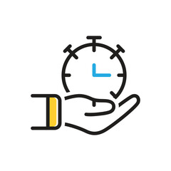 Multi color icon for is  begin