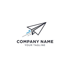 Paper Airplane Logo Design for Business and Technology.