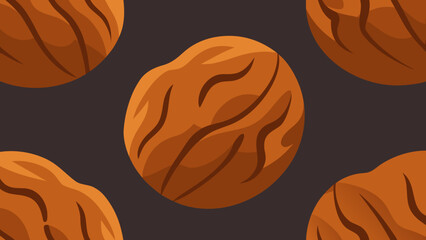 Glossy Walnut Panel 3D Seamless Pattern Background