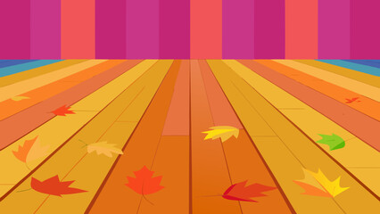 Holographic Maple Plank Floor Background Design