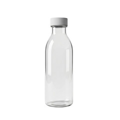 Eco Lifestyle Reusable Glass Water Bottle Isolated on Transparent Background
