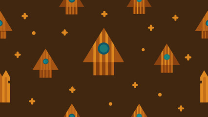 Sci Fi Beech Wood Wall Pattern Design