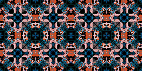 ornamental seamless patterns. abstract geometric patterns in the oriental style. Luxury ornament background with colorful wall art in linestyle. wallpaper for banner design, textile, print, decor
