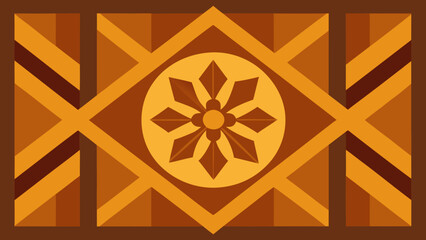 Symmetrical Wooden Art Panel Texture Background