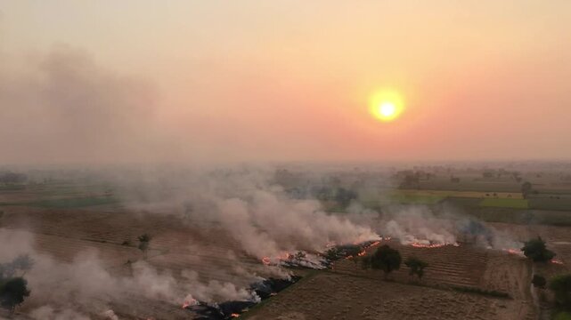 pakistan city lahore is world most polluted city in the world due to smog.Farmer burn their crops waste.The smoke rise in air and become smog.