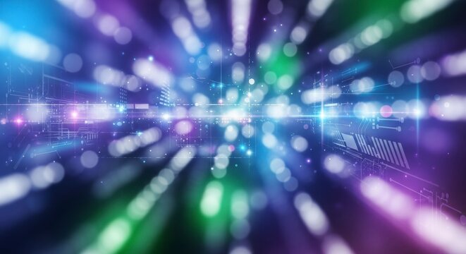 Digital Realm Symphony: A dynamic burst of color, light, and data streams, symbolizing the vibrant complexity and interconnectedness of the digital world.