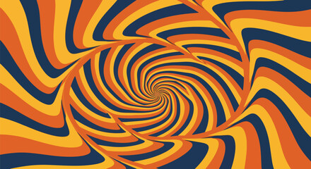 Captivating dynamic spiral optical illusion in a mesmerizing color pattern