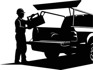 essential service provider powering up for another day of commitment